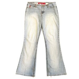 Vintage Mudd Flare Jeans Light Wash Distressed Y2K Denim Size 33" or 11 4GR456